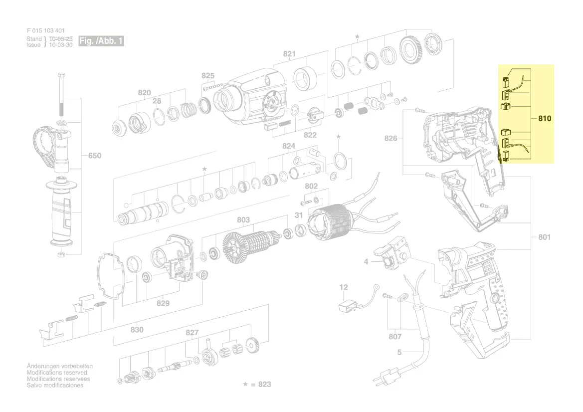 Balais charbon 2 610 Z01 068 BOSCH